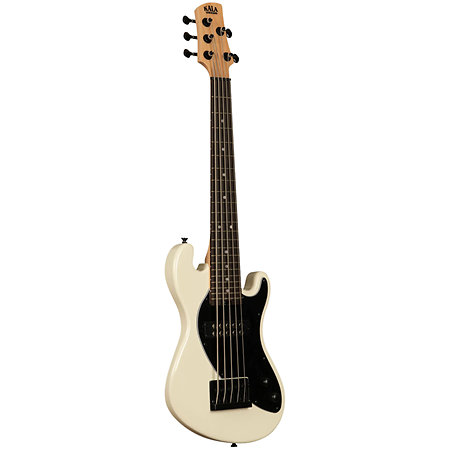 Solid Body U-Bass 5 Cordes Cream + Housse Kala