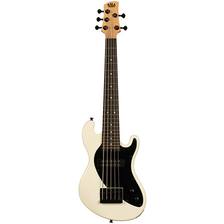 Solid Body U-Bass 5 Cordes Cream + Housse Kala
