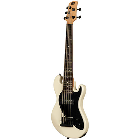Solid Body U-Bass 5 Cordes Cream + Housse Kala