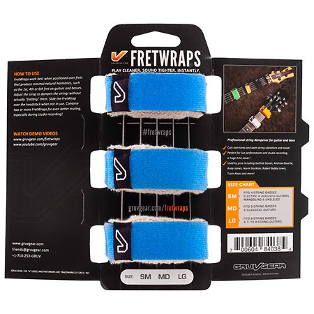 FretWraps 3-Pack Sky Blue Large Gruv Gear