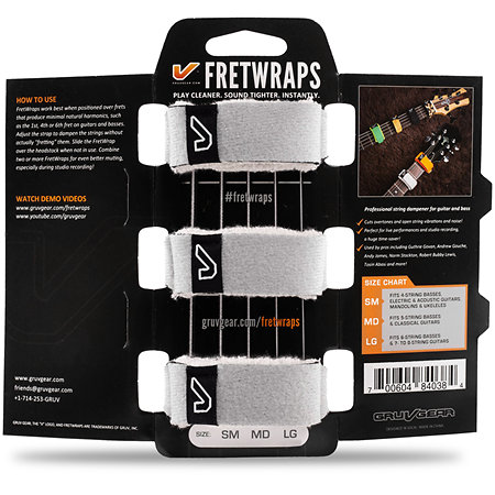 FretWraps 3-Pack Stone White Medium Gruv Gear