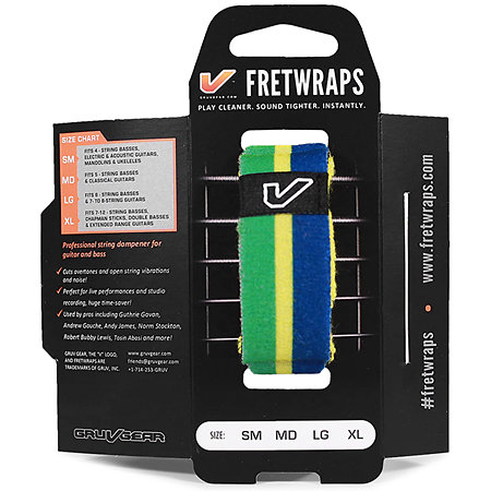 FretWraps World Flags Green Yellow Blue Medium Gruv Gear