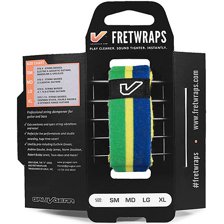 FretWraps World Flags Green Yellow Blue Large Gruv Gear