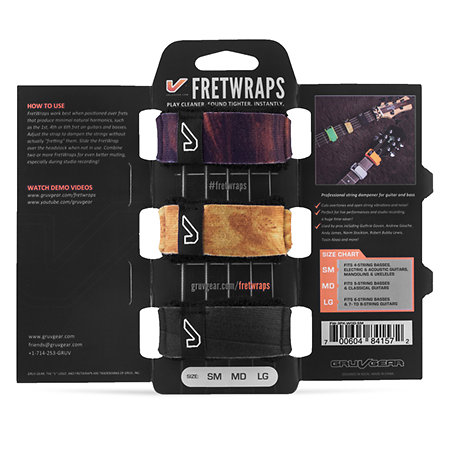 FretWraps 3-Pack Wood Small Gruv Gear