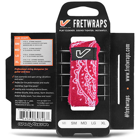 Gruv Gear FretWraps Red Bandana Small