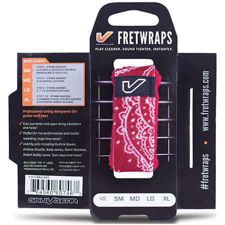 Gruv Gear FretWraps Red Bandana Extra Large