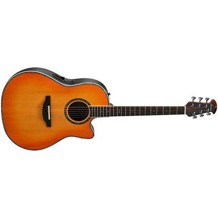 2762BL HB G E-Acoustic Guitar Pro Series Custom Balladeer Deep Contour Honey Burst Ovation