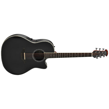 2762BL 5 G E-Acoustic Guitar Pro Series Custom Balladeer Deep Contour Black Ovation
