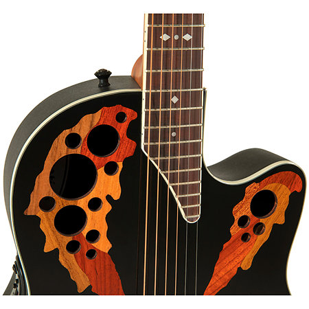 2778AX 5 G E-Acoustic Guitar Standard Elite Deep Contour Cutaway Black Ovation