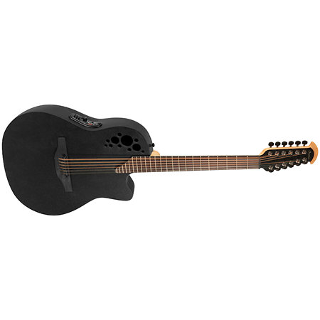 2058TX 5 G E-Acoustic Guitar Elite TX Deep Contour Cutaway 12-string Black Textured Ovation
