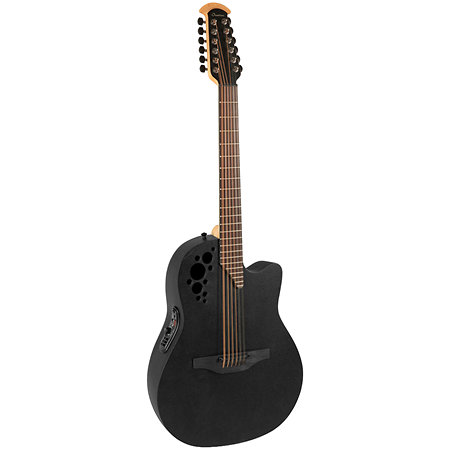 2058TX 5 G E-Acoustic Guitar Elite TX Deep Contour Cutaway 12-string Black Textured Ovation