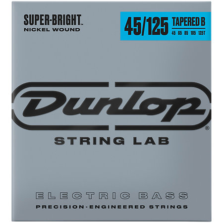 Dunlop DBSBN45125T Super Bright Nickel Wound Tapered 45-125