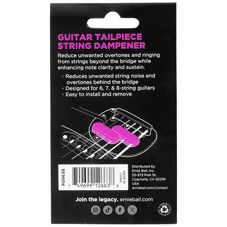 9638 String Dampener Lot de 2 Ernie Ball