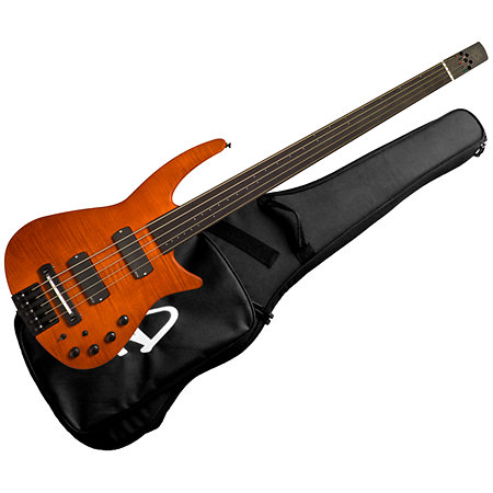 NS Design Radius Bass CR 5 Cordes Fretless Micro EMG + Piezo Amber Satin
