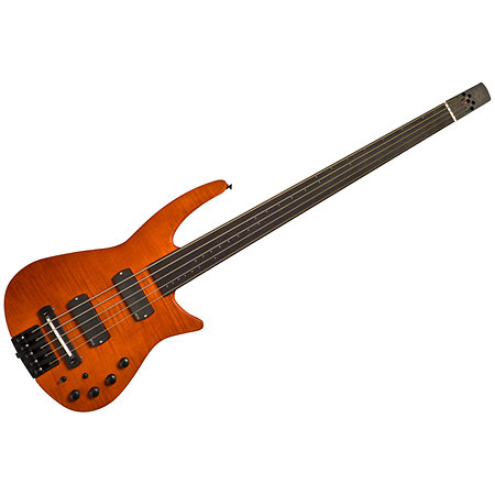 NS Design Radius Bass CR 5 Cordes Fretless Micro EMG + Piezo Amber Satin