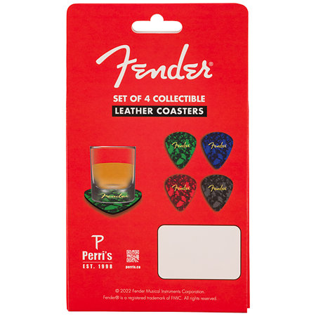 Fender Fender Pick Shape Logo Coasters 4-Pack, Multi-Color
