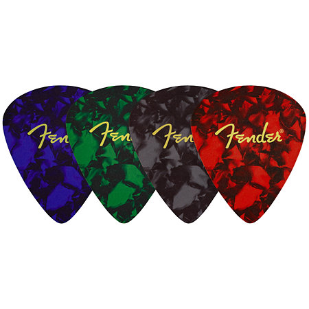 Fender Pick Shape Logo Coasters 4-Pack, Multi-Color Fender