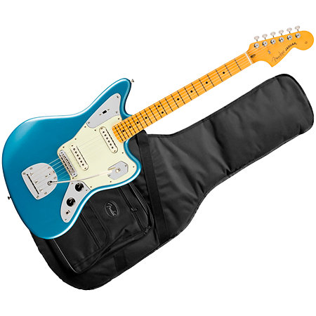 American Professional Classic Jaguar SS MN Faded Lake Placid Blue + Housse Fender