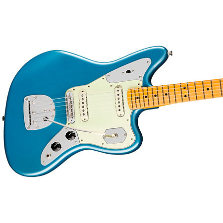 American Professional Classic Jaguar SS MN Faded Lake Placid Blue + Housse Fender