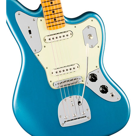 American Professional Classic Jaguar SS MN Faded Lake Placid Blue + Housse Fender