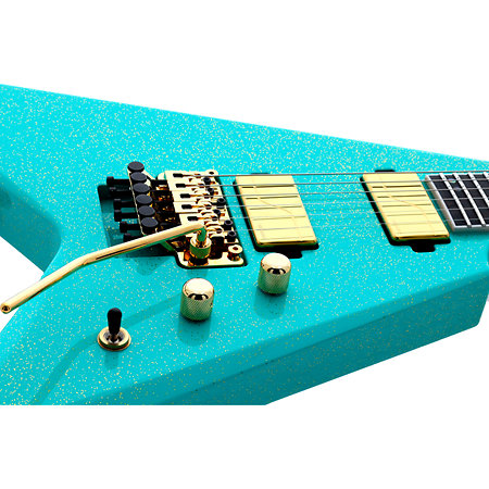 ESP V-II USA FR Fishman Fluence Midori Gold - Guitar Flying V