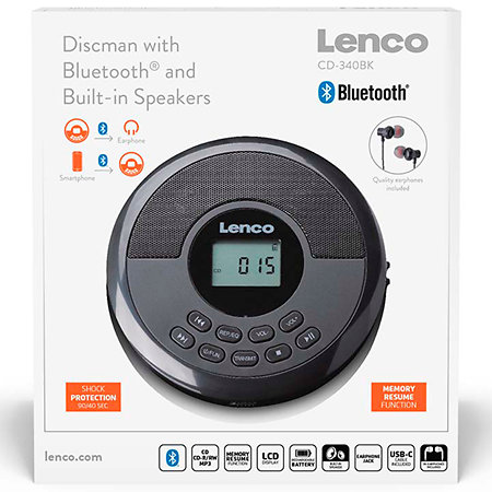 CD-340BK Discman Bluetooth Lenco