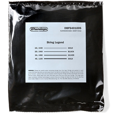 DBFS40100S Stainless Steel Flatwound 40-100 Short Scale Dunlop