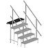 MAR100 Marche pour escalier démontable hauteur 1m ASD