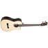 Solid Spruce Top Striped Ebony Baritone Cutaway EQ + Housse Kala
