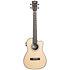 Solid Spruce Top Striped Ebony Baritone Cutaway EQ + Housse Kala
