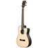 Solid Spruce Top Striped Ebony Baritone Cutaway EQ + Housse Kala