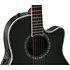2762BL 5 G E-Acoustic Guitar Pro Series Custom Balladeer Deep Contour Black Ovation