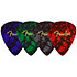 Fender Pick Shape Logo Coasters 4-Pack, Multi-Color Fender