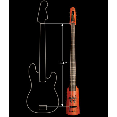 CR Omni Bass Contrebasse 5 cordes Piezo + EMG Amber Stain NS Design