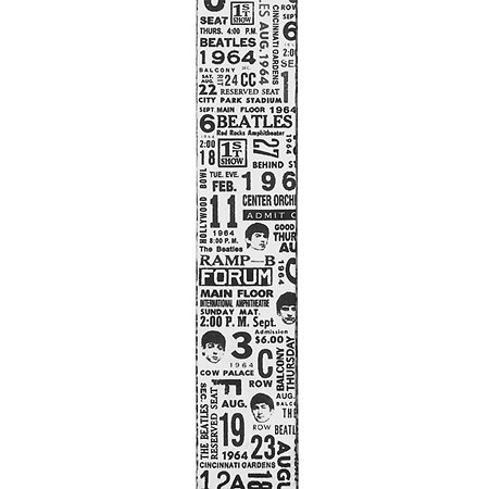 50BTL13 Beatles 1964 US Tour Ticket Black and White D'Addario
