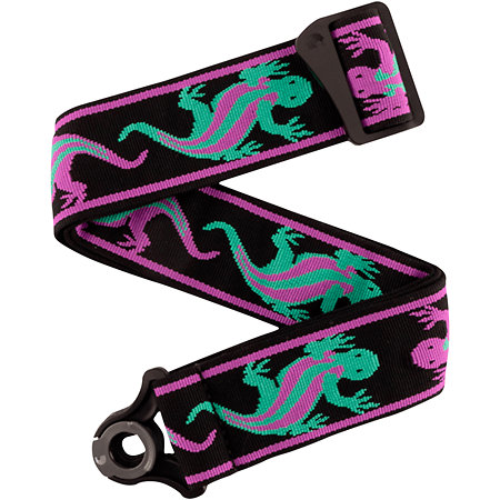 50BALPW01 Auto Lock Green Purple Lizards D'Addario