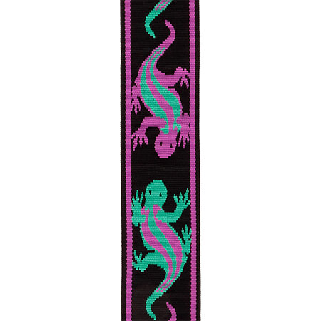 50BALPW01 Auto Lock Green Purple Lizards D'Addario