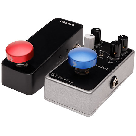 PW-FST-02BURD Footswitch Toppers Blue Red Pack de 2 D'Addario