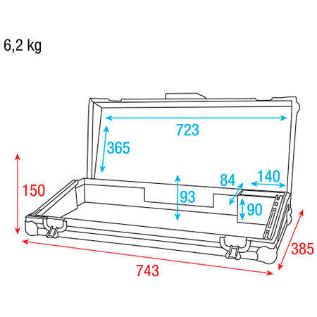 Flightcase pour ColorCue 4 Showtec