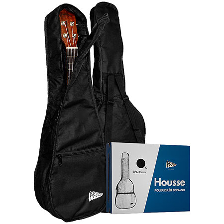 Arrow Housse noire Ukulélé Soprano 5mm