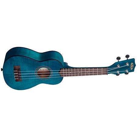 Kala Exotic Mahogany Soprano Transparent Blue + Housse