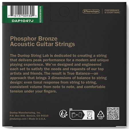 Dunlop DAP1047J Phosphor Bronze Light 12 Cordes 10-47