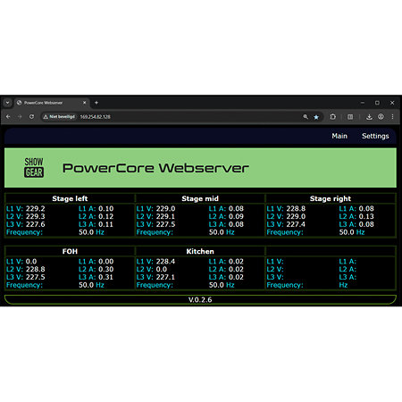 Serveur PowerCore Showgear