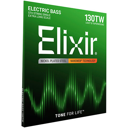 15433 Nanoweb Nickel Plated Steel Bass Extra Long Scale 130tw Elixir