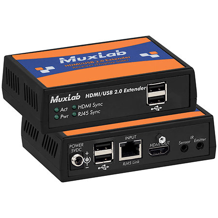 MuxLab 500457 HDMI / USB 2.0 Extender Kit 4K60