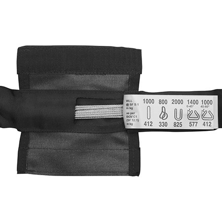 ELLER Steel Sling 1 Ton WLL Black 2 m