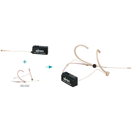 Pack MU-210D + Émetteur miniature + Récepteur Mipro
