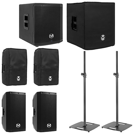 Mac Mah Pack AS 110 (la paire) + AS 812 Sub + housses + support d'enceintes Plugger ST180 (la paire)