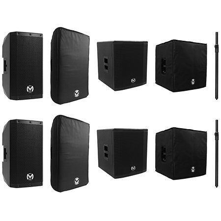 Mac Mah Pack AS 110 (la paire) + AS 815 Sub (la paire) + housses et tubes de couplage