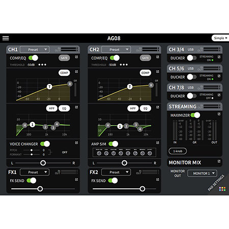 Yamaha AG08 White - Materiel streaming SonoVente.com